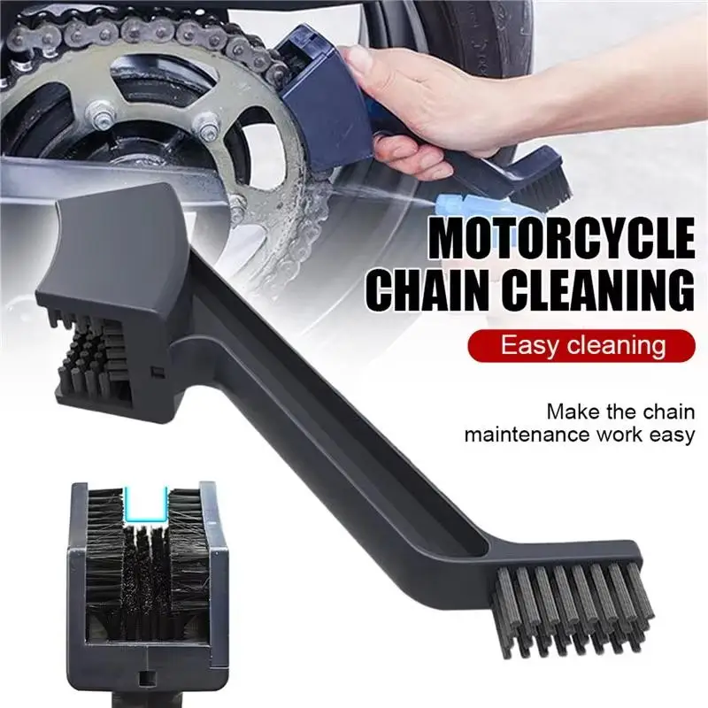 Universal Gear Chain Cleaner Brush Motorcycle Bicycle Care Cleaning Tool Chain Maintenance Cleaner Dirt Brush Car Accessory