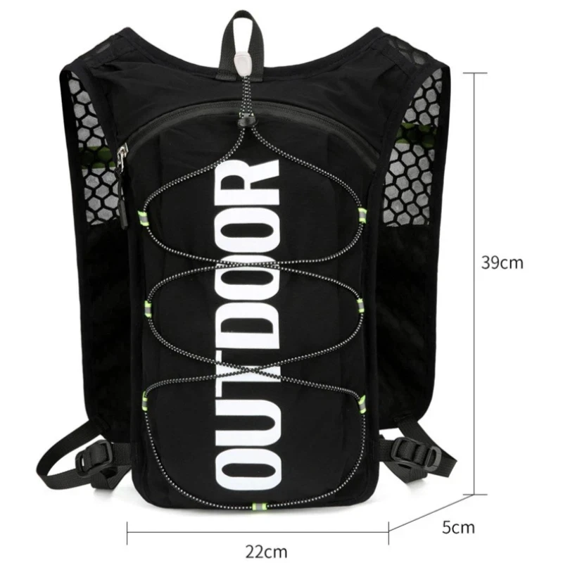 1 قطعة سترة الجري المائية على ظهره ، حقيبة ظهر مائية خفيفة الوزن ، حقيبة ظهر ترطيب سترة للجري للمشي لمسافات طويلة وركوب الدراجات للنساء والرجال