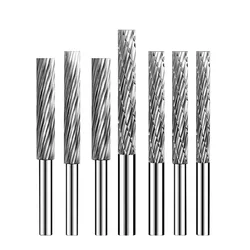 Fresa de carburo de tungsteno, herramienta rotativa para Dremel, Lima rotativa, vástago de 3mm, 4mm, 5mm, 6mm, 1 unidad