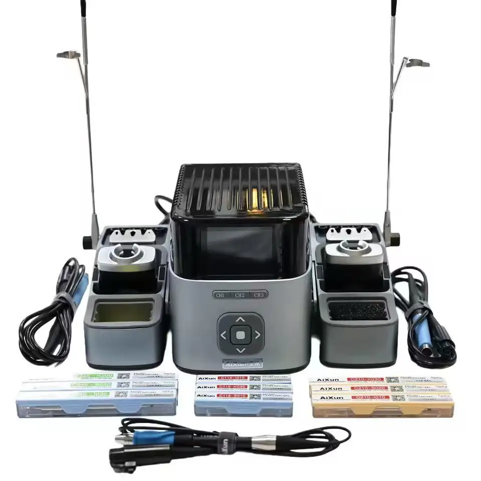 T420D Intelligent Double Welding Station With T210 T115 T245 Soldering Handle Soldering Iron Station for Phone PCB Repair