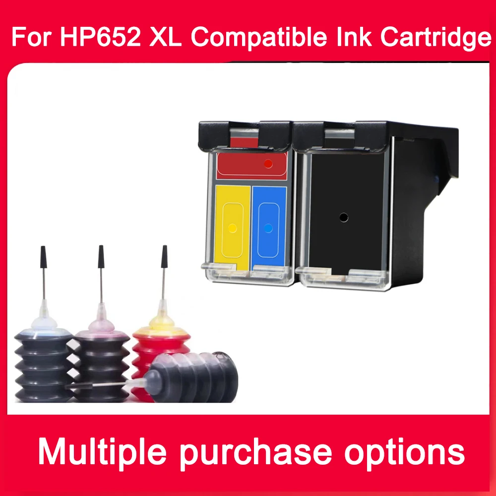 For HP652 XL 652 Refillable Ink Cartridge for HP Deskjet Ink Advantage 1115 1118 2135 2136 2138 3635 3636 3835 4535 Printers