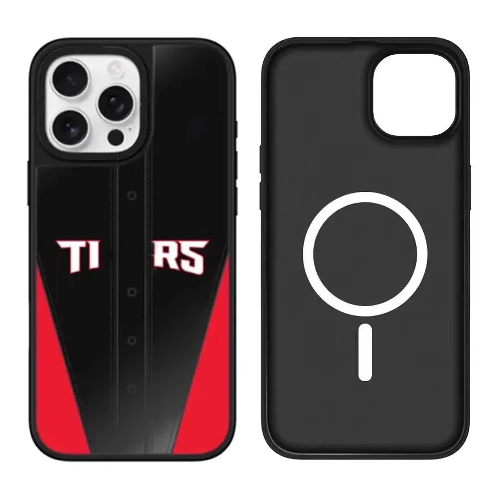 قميص الحروف المطبوعة واقية مرآة MagSafe حافظة آيفون 12 13 14 15 16 برو ماكس غطاء شل #5