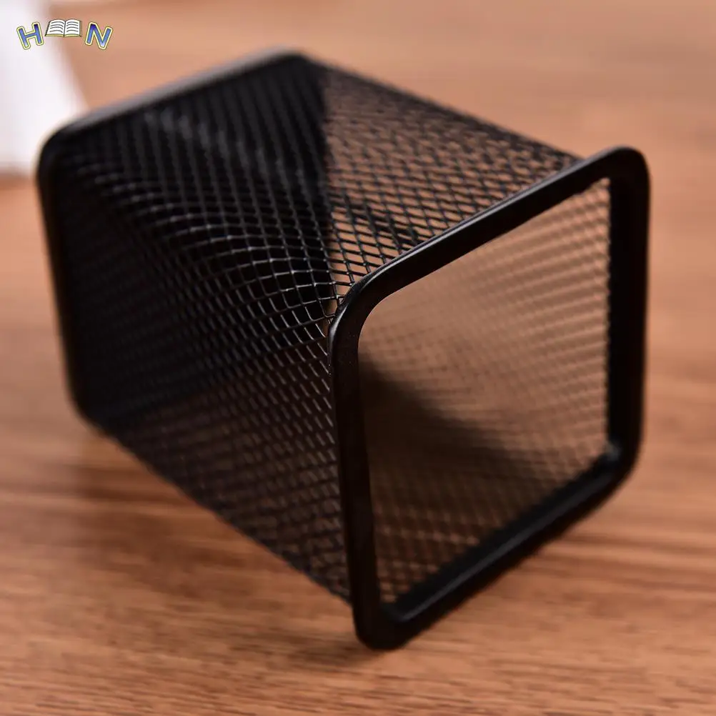 Desktop Office Modern Supplies Storage Ornament Metal Mesh Multi Functional Pen Pencil Holder Case Brush Pot Storage Supplies