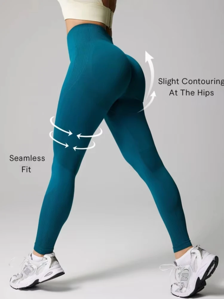 

Женские брюки для йоги минималистичного дизайна, вязаные эластичные спортивные брюки для фитнеса с высокой талией, повседневная быстросохнущая одежда Madam's на открытом воздухе