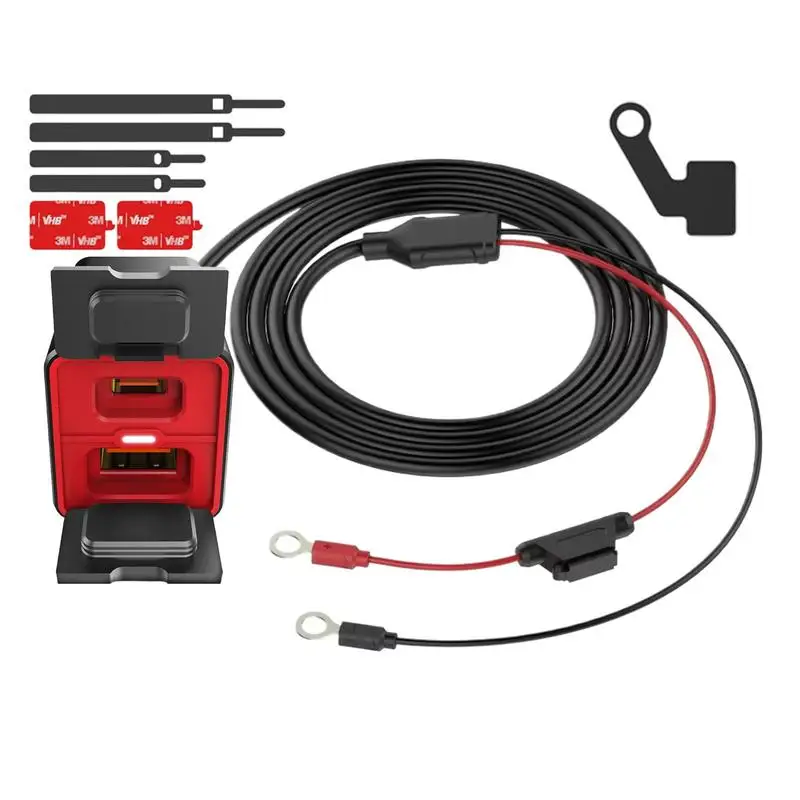 

DC12-24V Motorcycle Phone USB Charger Waterproof Multi-speed 5V/9V/12V/15V/20V Adjustable Anti-Vibration Motorcycle Accessories