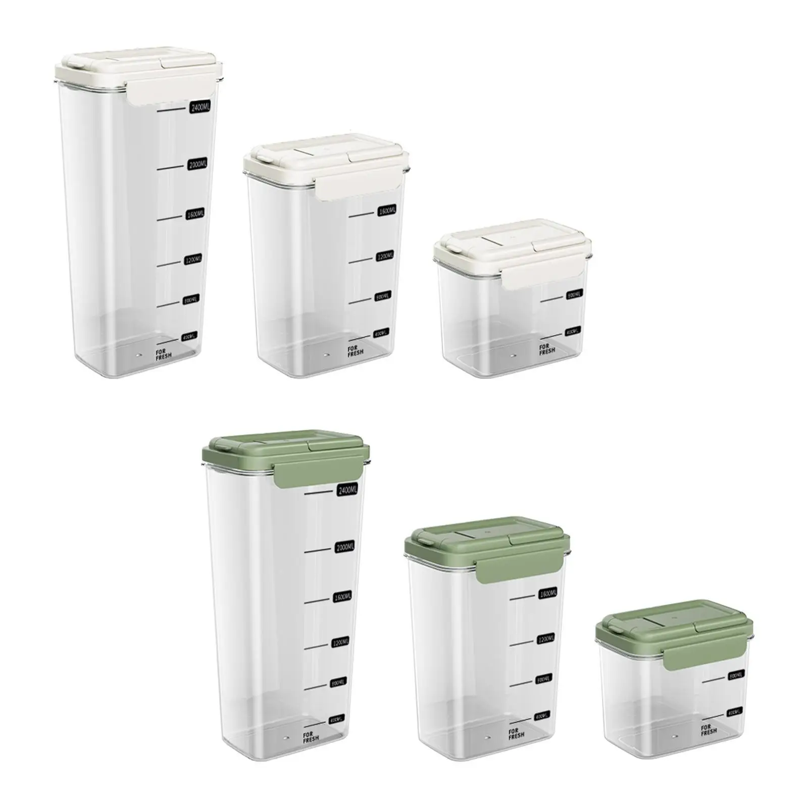 

3x Cereal Container Storage Set Food Storage Containers for Oatmeal Flour