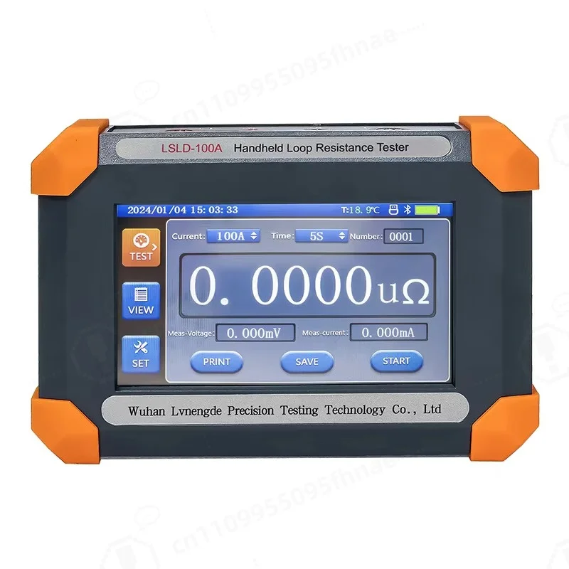 Handheld 100A Loop Resistance Tester, 220V, Circuit Breaker Contact Resistance Meter, Industrial Electrical Testing Equipment