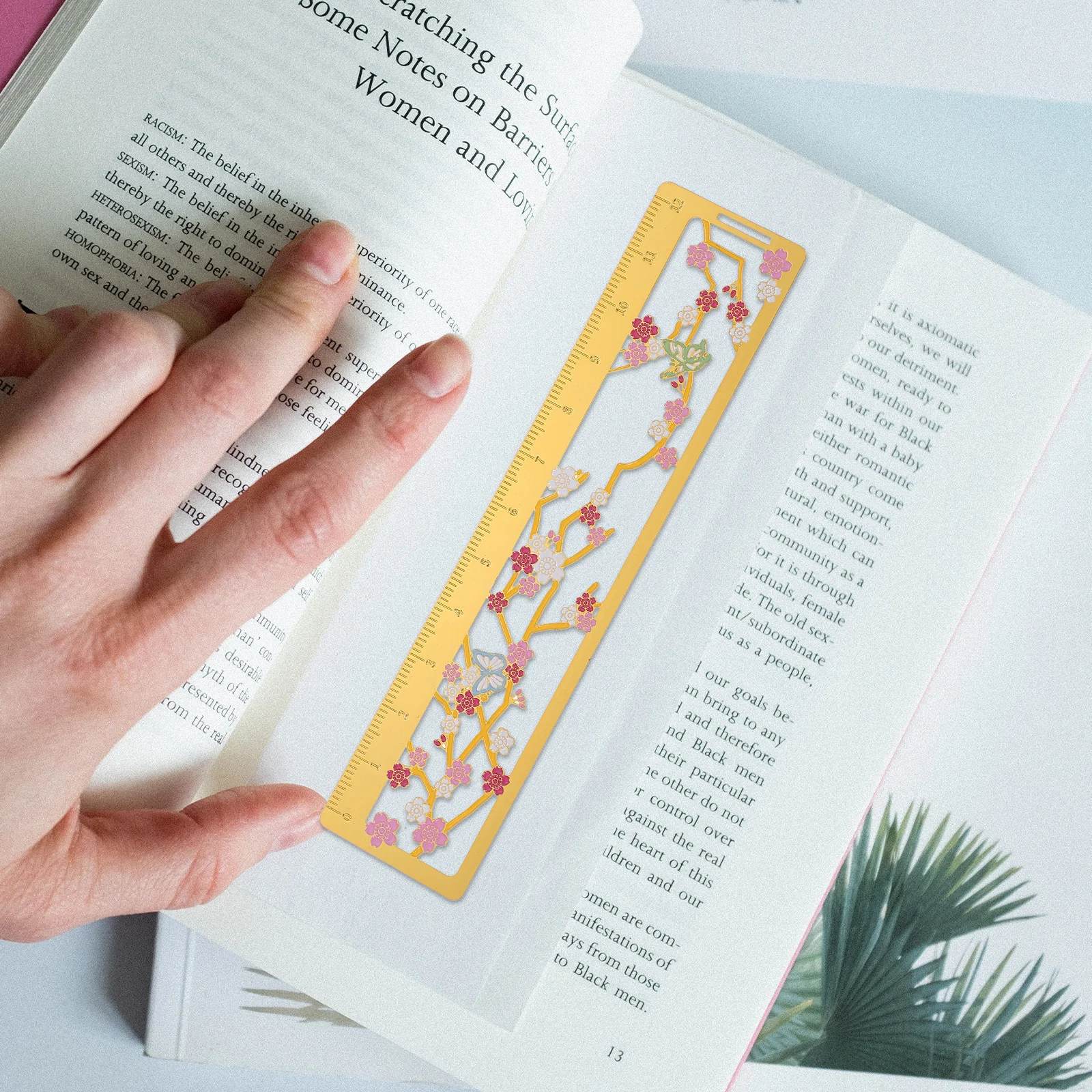 

Thin Bookmark Colorful with Ruler Elegant Binder Reading Page Student Gift Delicate