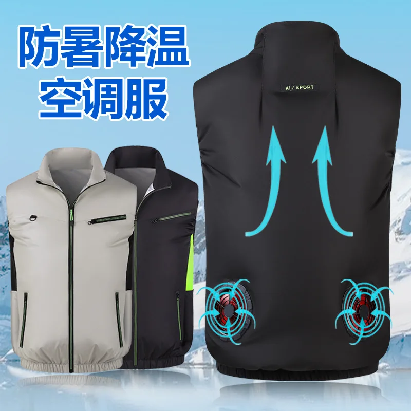 New Sleeveless Fan and Air Conditioning Suits for Summer Outdoor Heat Protection and Cooling