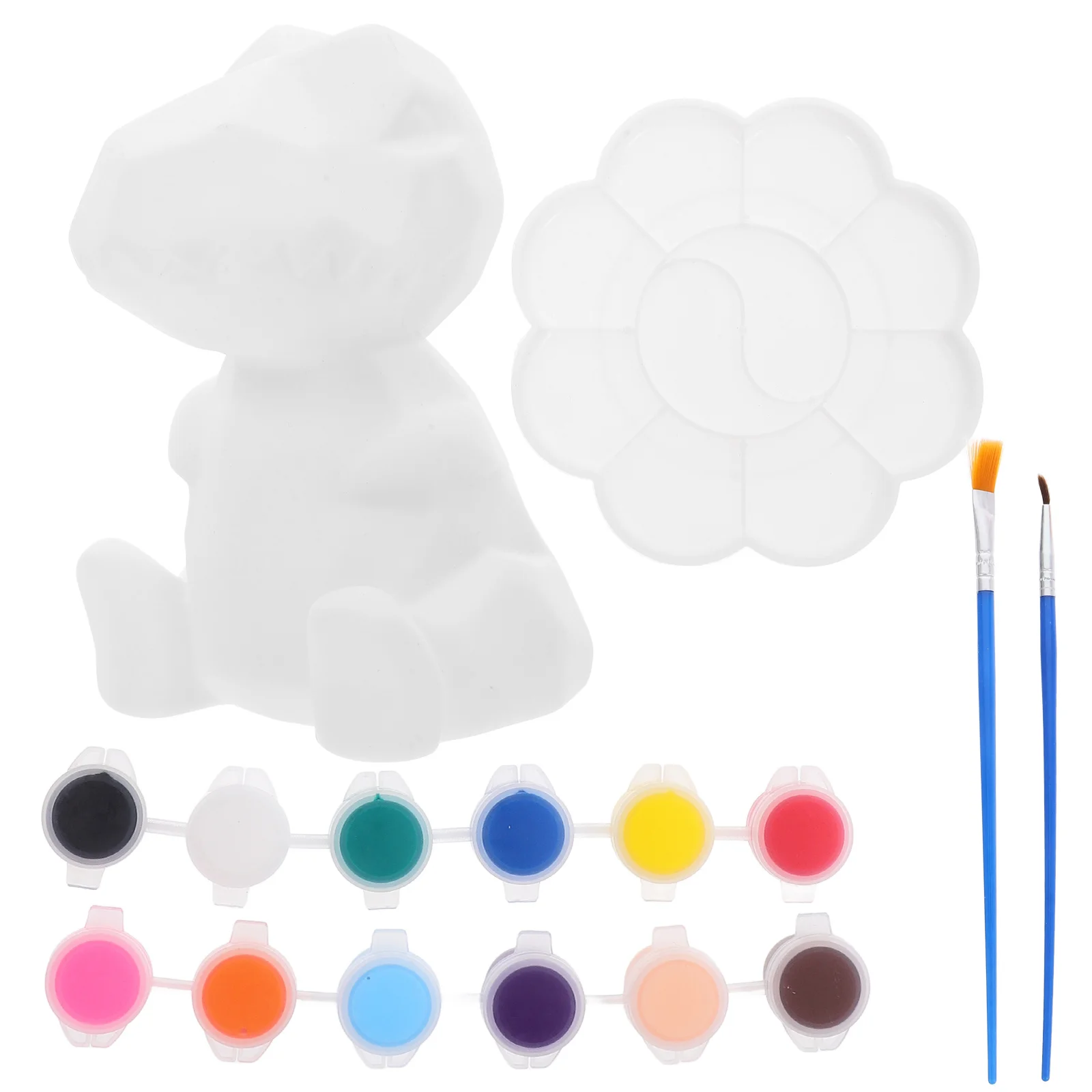 1Set DIY Doodle Dinosaurus Nachtlampje Creatief Schilderen Craft Kit Artistiek Geometrisch Ontwerp Nachtkastje Lamp Decoratief