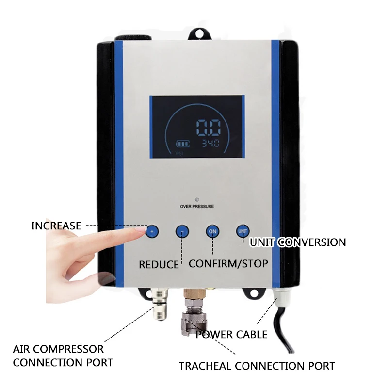 DP-Q04 Fully Automatic Wall-Mounted Car Tire Inflator Car Lcd Display Pressure Automatic Inflation and Deflation Equipment
