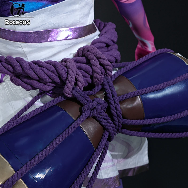 ROLECOS Game LOL Costume Spirit Blossom Akali Cosplay Women Roleplay Purple Suit Halloween Carnival Party Role Play Uniform - view 6