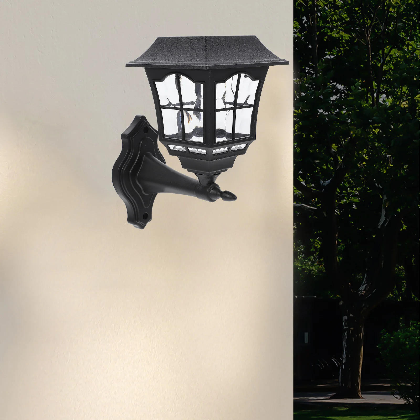 

2pcs Wall Yard Garden Yard Fence Security Landscape Lamp Led Solar Solar Outdoor Lamppost Indoor Wall Light Light