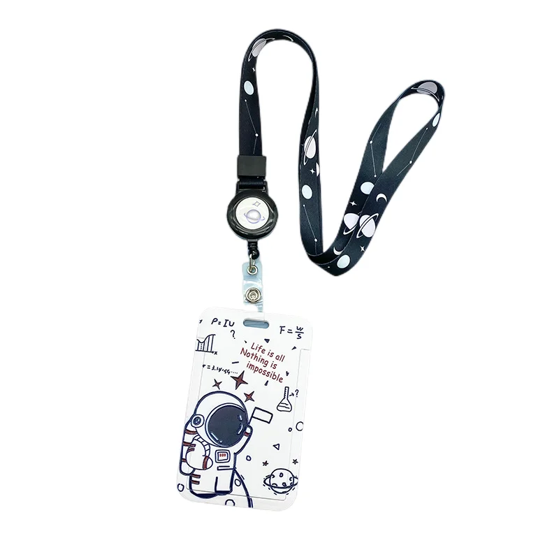 Carte de sécurité rétractable avec lanière