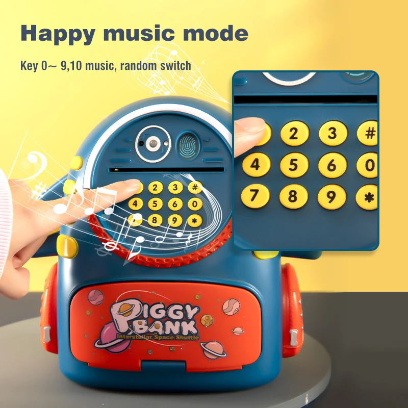 Money Box Piggy Bank Aerospace Schoolbag Toys for Kids Creative Electronic Coin Boxes Cash Safe Saving Birthday Party Child Gift