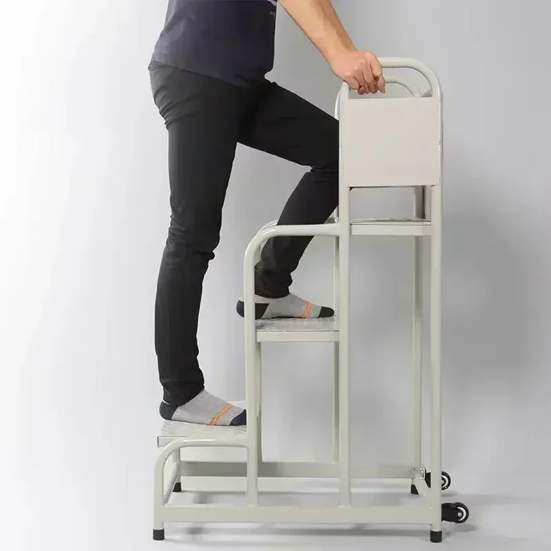 Warehouse tally climbing ladder freight ladder 2 steps 3 steps ladder stacking truck loading and unloading truck mobile pulley