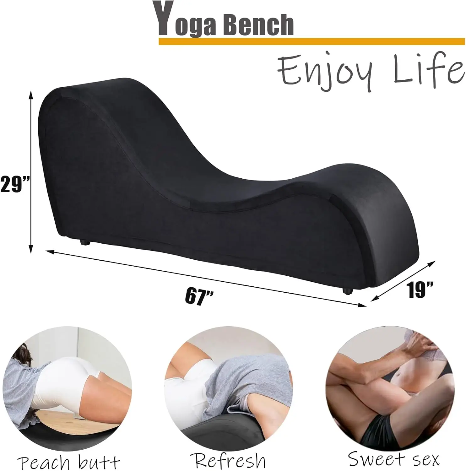 Lounge Chair - Ergonomic Design for Adults, Padded Sponge with Washable, Yoga Chair with Non-Slip Bottom for Bedroom, Living Roo