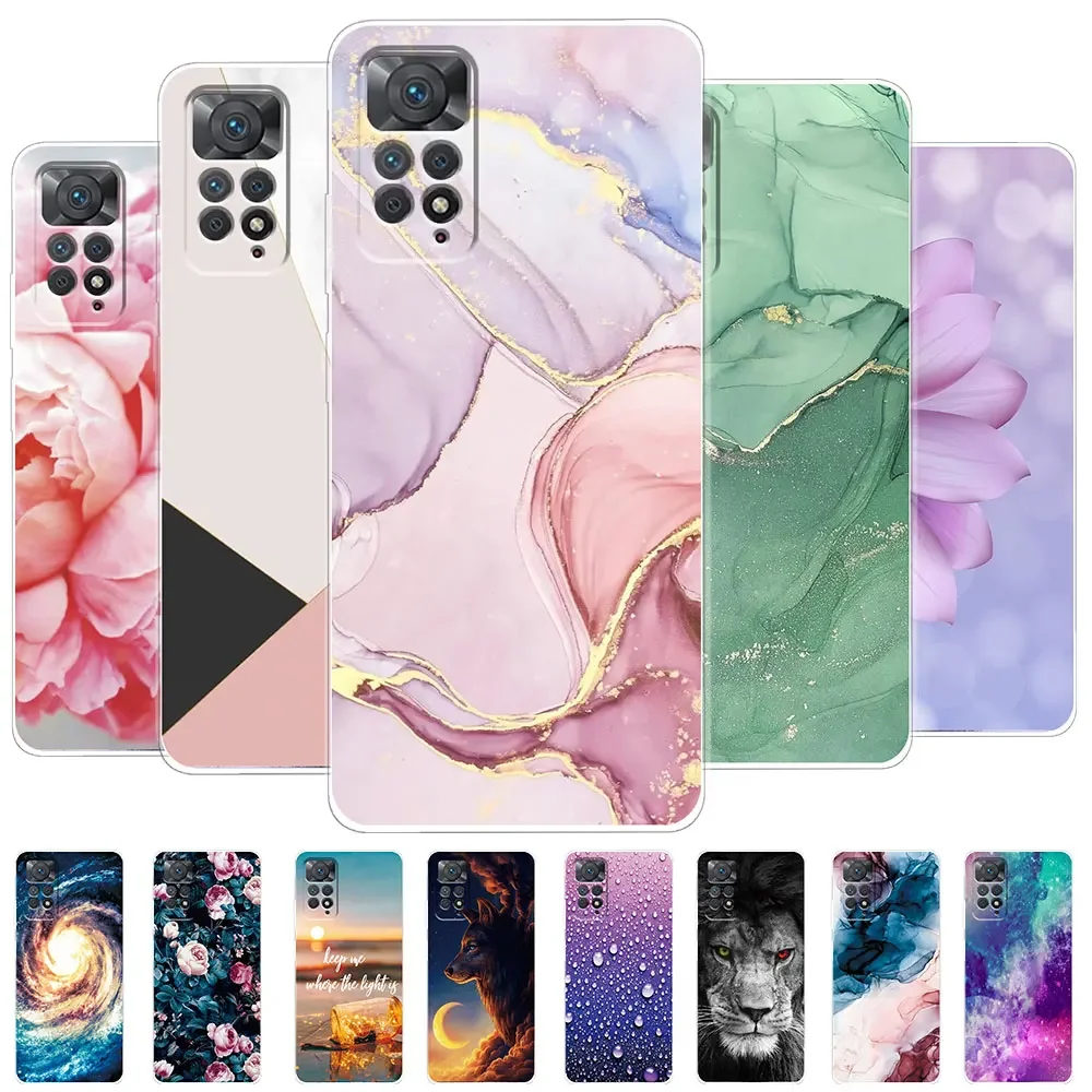 For Redmi Note 11 Pro 5G Case Cover For Xiaomi Redmi Note 11 11s Marble Soft Clear Silicone Phone Case Redmi Note 12 4G Fundas