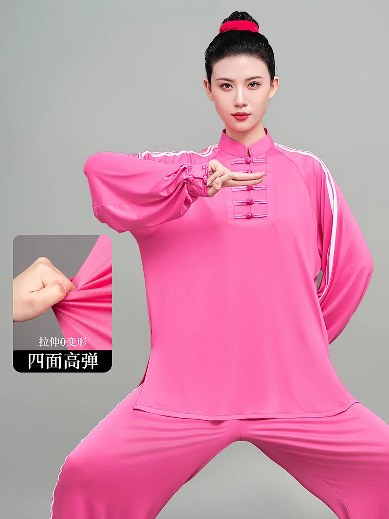 Women's 2026 Spring Autumn Premium Chinese Style Tai Chi Uniform - Polyester Martial Arts Practice Sportswear