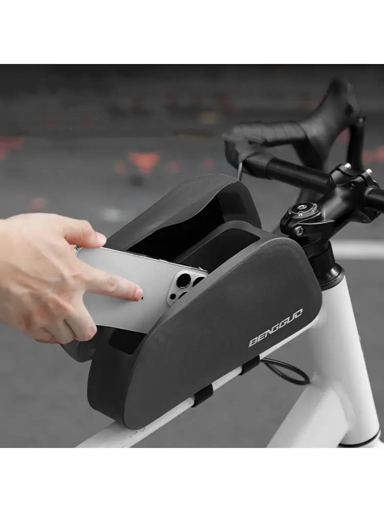 AliExpress APWIKOGER Bicycle Magnetic Lid Top Tube Bag Waterproof Bicycle Front Frame Bag Cycling Pouch for MTB Road Bike