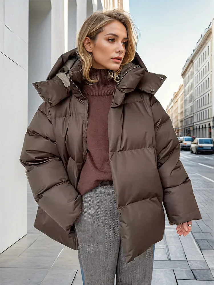 DEAT-Manteau matelassé en coton pour femme, veste à capuche, fermeture éclair, manches longues, chaud, vert, mode, hiver, nouveau, 2024, 7AB5380