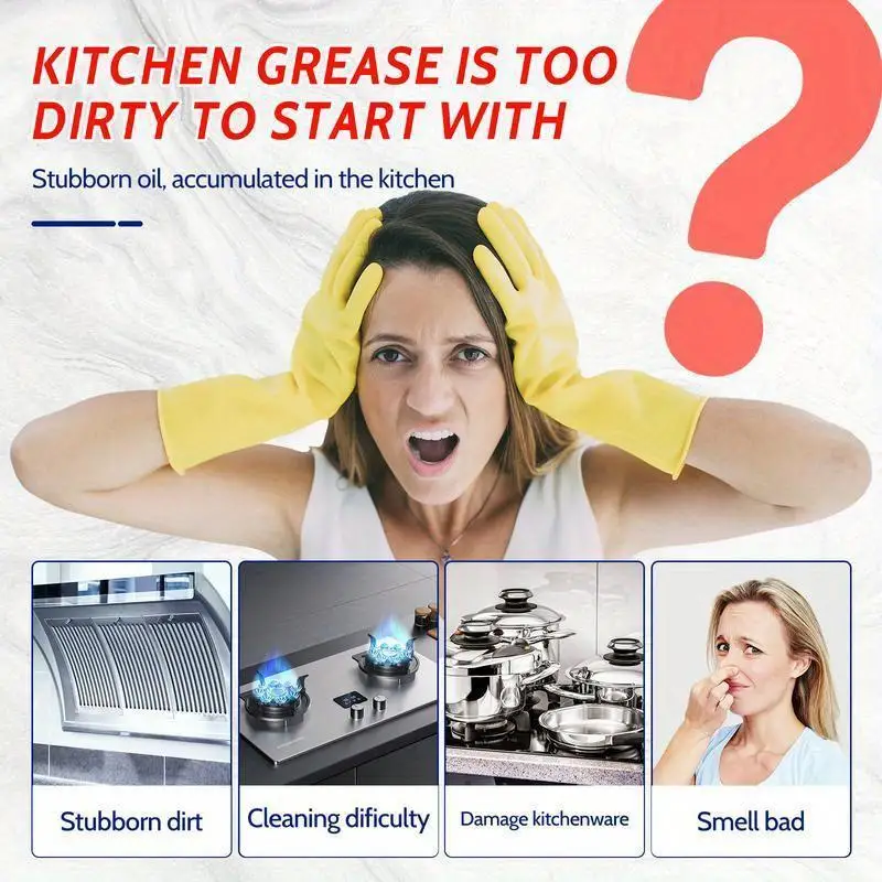 Kitchen Heavy Duty Cleaner, Antibacterial Multi-purpose Cleaning Spray, Suitable Kitchen, Countertops, Kitchen accessories