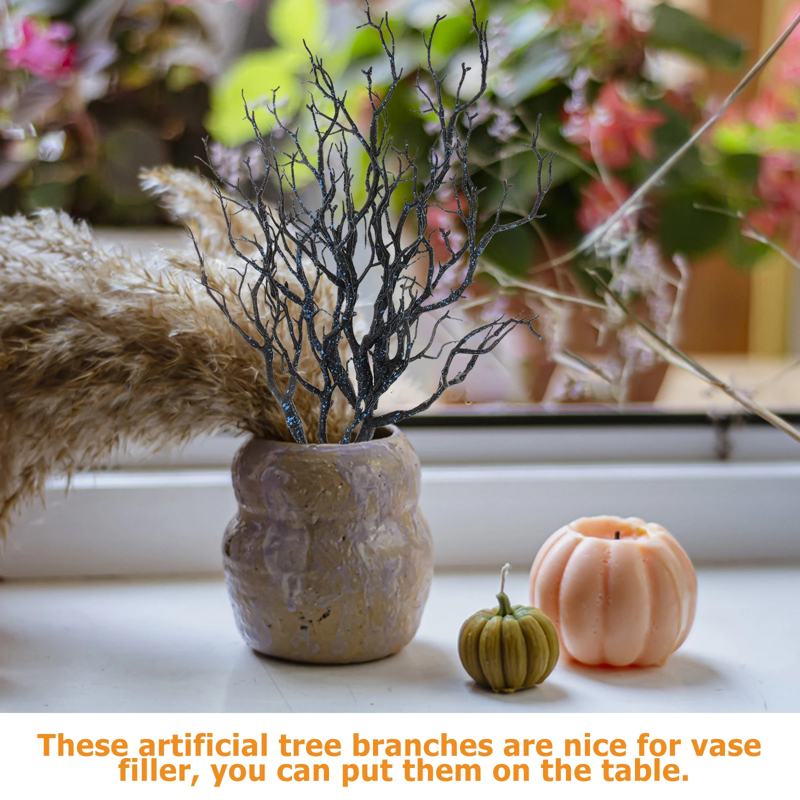 

6Pcs Artificial Coral Antler Branches Decorative Tree Twigs DIY Vase Filling Branch Decorations for Home Garden