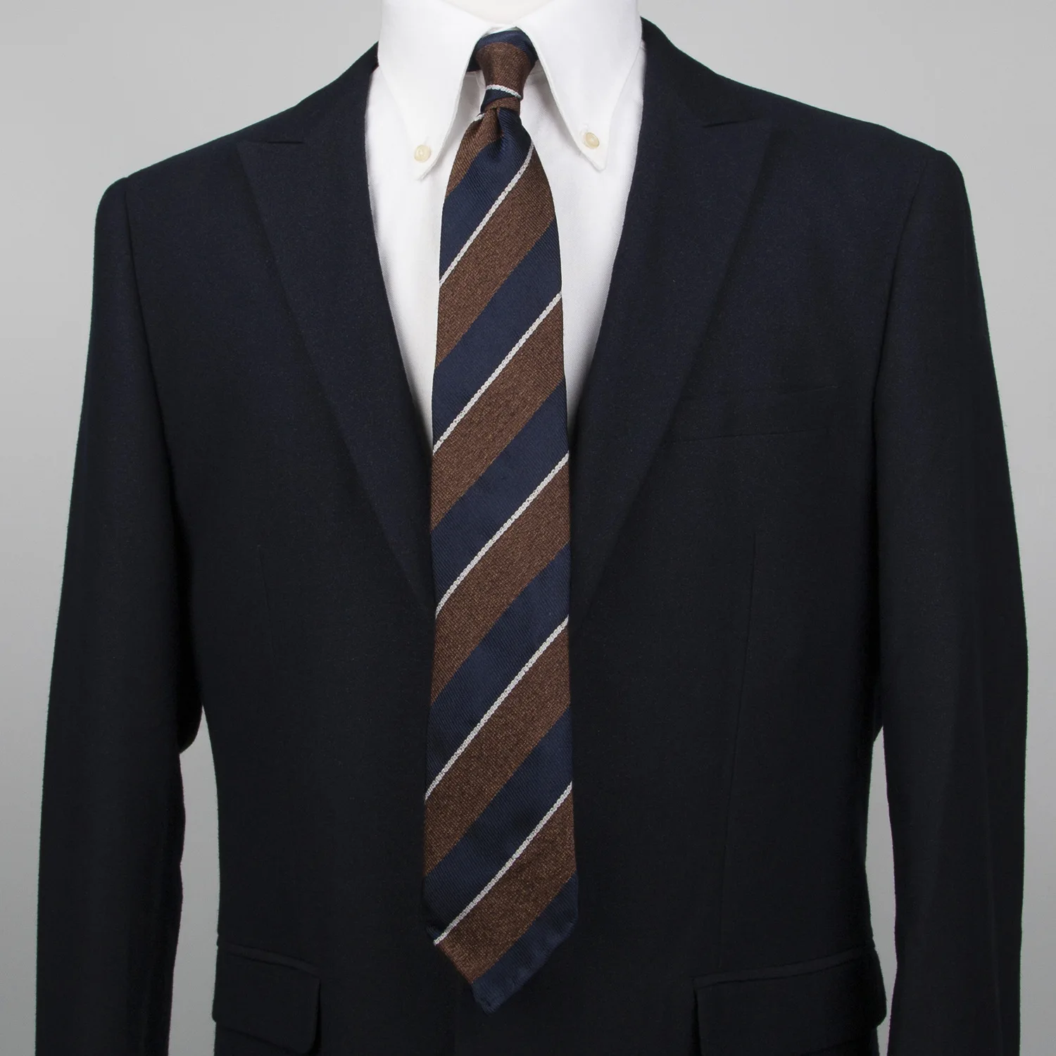 high-quality-silk-wool-3-fold-necktie-hand-rolled-wool-semi-lined-high-end-stripes-tie-wholesale