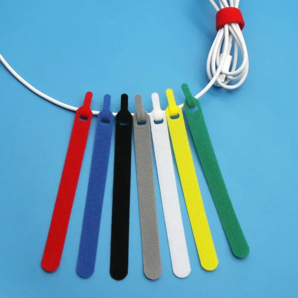 5/10Pcs Nylon Hook Loop Cable Ties Reusable Fastening Straps for Cable Wire Cord Organizer Home Office Travel Management