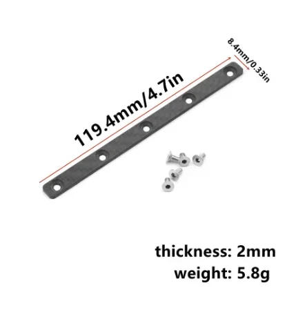 Carbon Fiber Chassis Reinforcing Plate for Tamiya TT02 TT-02 1/10 RC Car Upgrade Parts Accessories