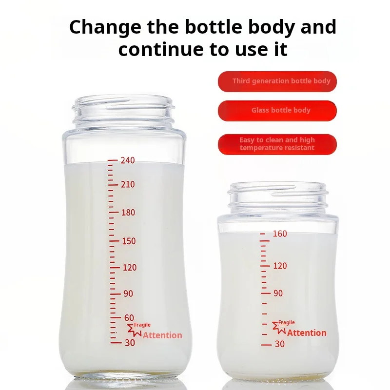 

Baby Bottles Breastfeeding Bottles for Baby Milk Storage Bottles Baby Feeding Bottles with Silicone Nipple & Storage 0-6 month