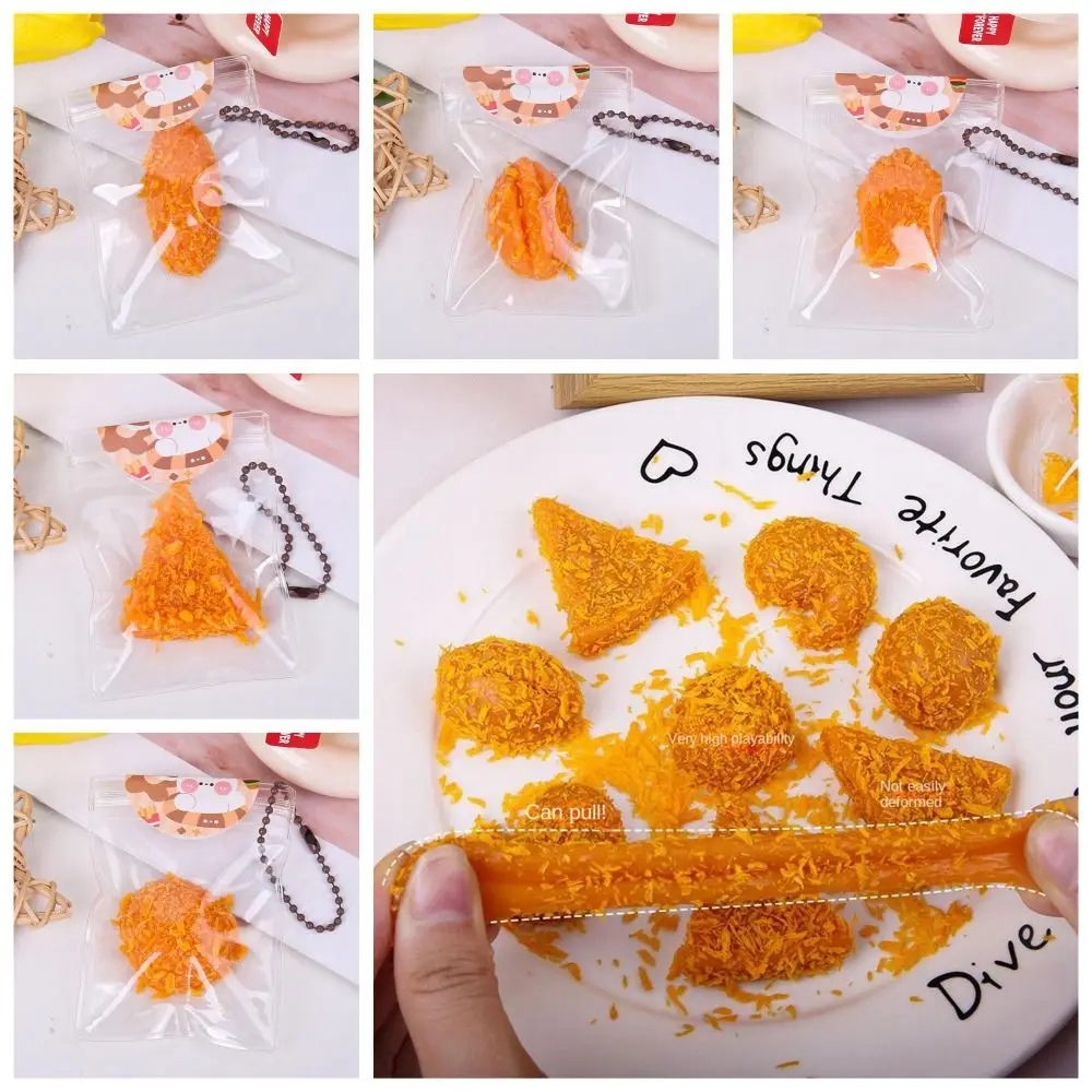 

Safe Bread Crumbs Fried Food Pinch Toy Slow Rebound TPR Squeeze Hamburger Toy Flexible Mini Cute Food Pinch Toy Decorative