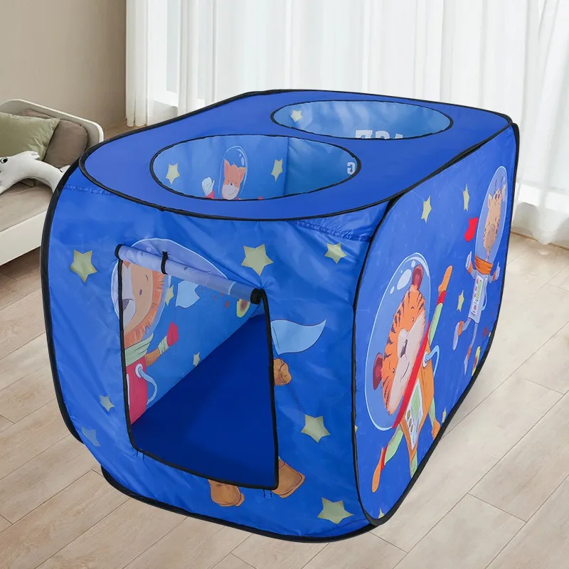 Space Astronaut Themed Game Play Tent House Toy for Kids Children Boys Indoor Outdoor Foldable Pop-up 3 Opening 2-3 Person