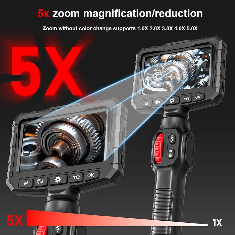 360 درجة اتجاهين التوجيه 2MP HD المنظار الصناعي 3.9/6 مللي متر عدسة واحدة لفحص أنابيب السيارة كاميرا المجاري Borescope
