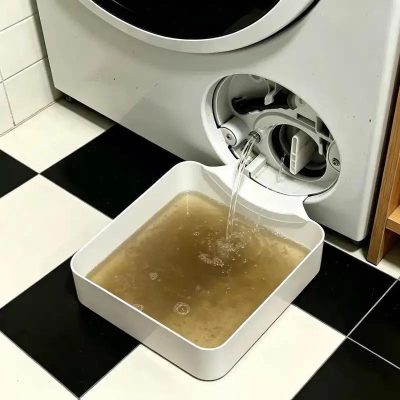 Washing Machine Drainage Tray 3D Printed Anti-slip Drain Funnel Easy to Install Fits Most Top Load Washers for Home