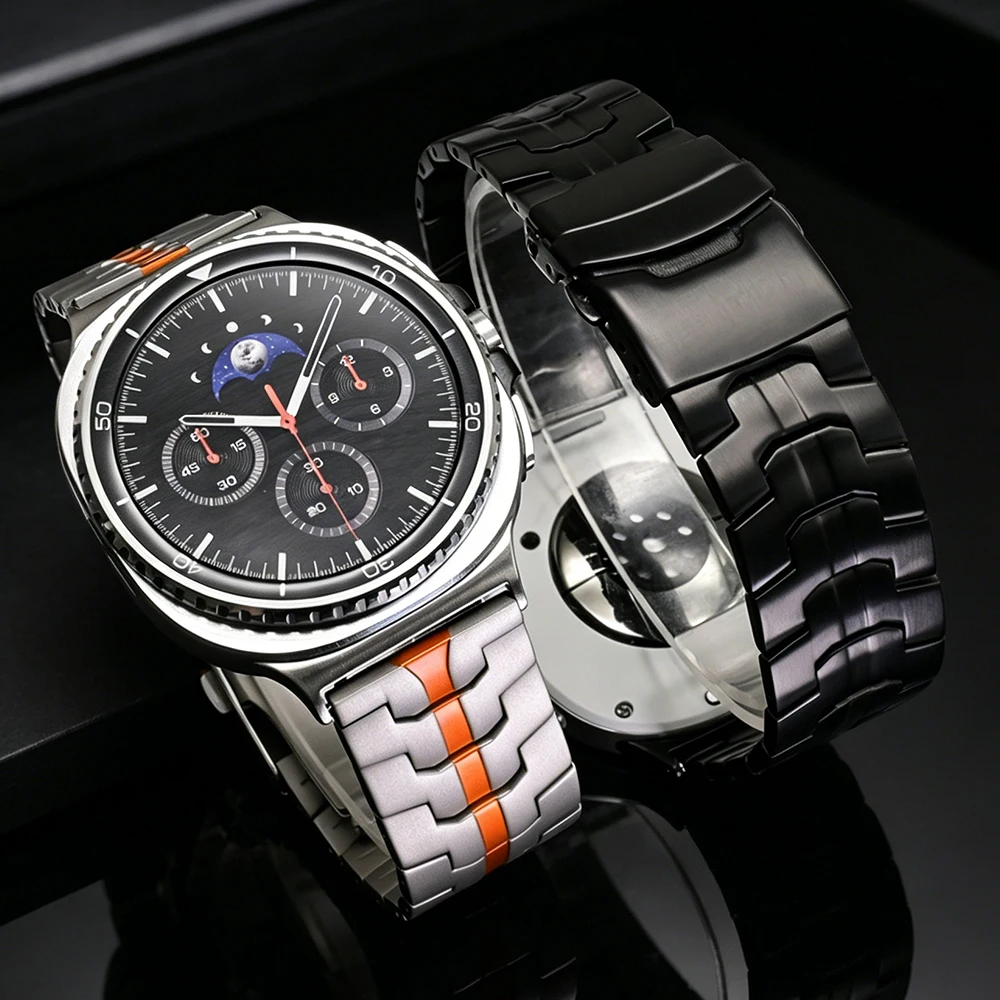 

Титановый металлический браслет без зазоров для Samsung Galaxy Watch 8 Classic 46 мм, 8 40/44 мм, Galaxy Ultra 2025 47 мм – деловой ремешок