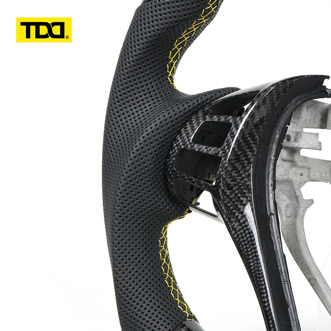 TDD 100% Real Carbon Fiber Steering Wheel for Nissan X-Trail Rogue Altima SR Pulsar NP300 Navara