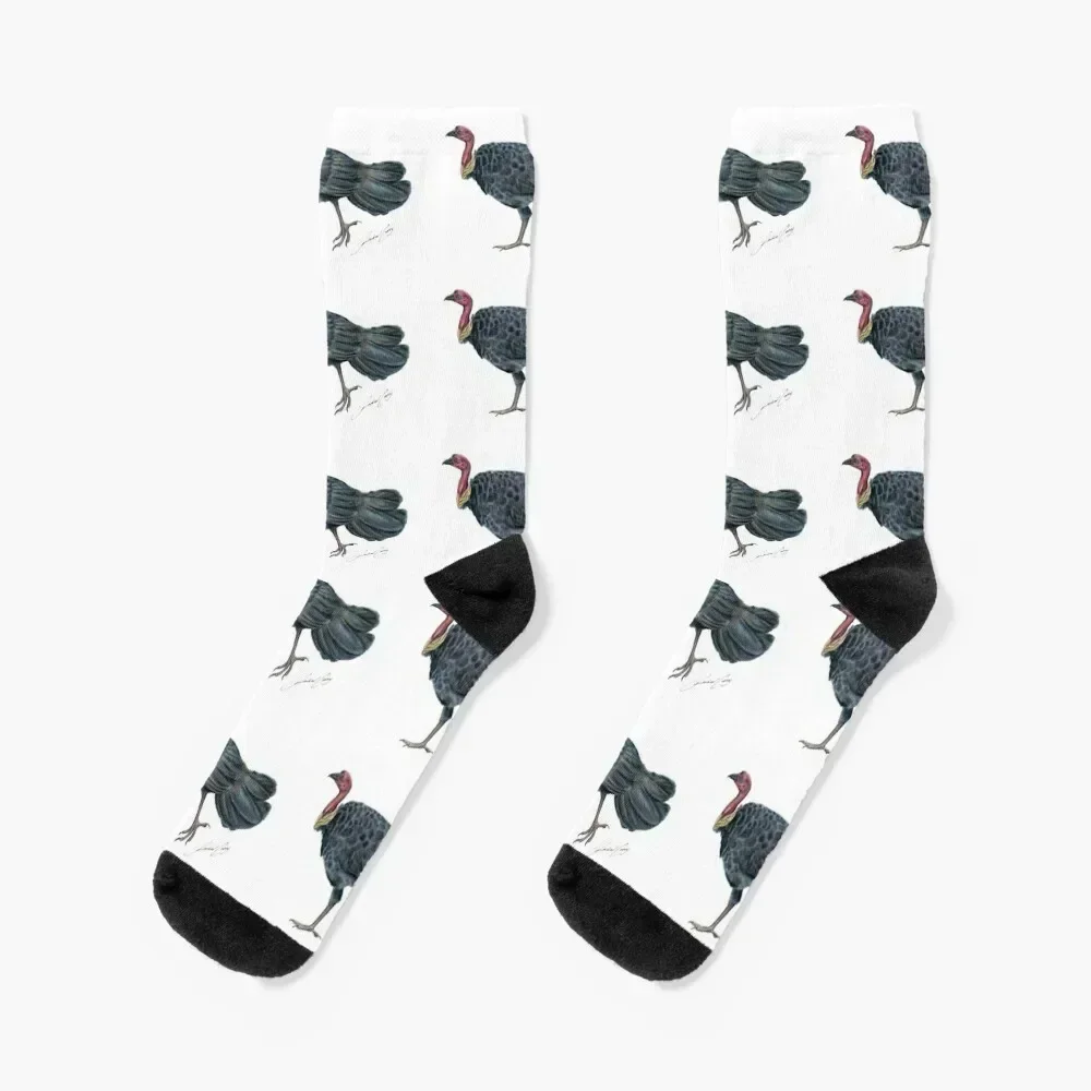 

Brush Turkey Bush Turkey Noosa Bird - with artists signature Socks Argentina crazy winter Mens Socks Women's