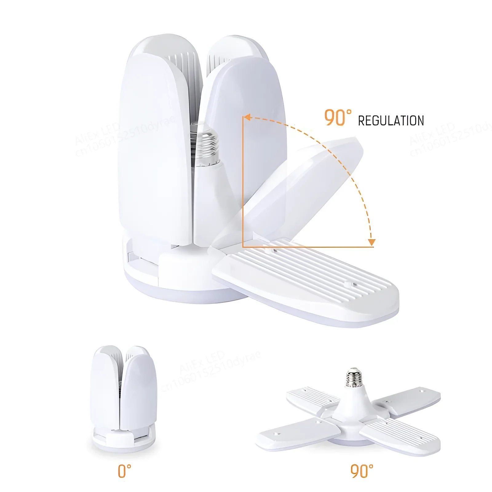 E27 HA CONDOTTO LA Lampadina Pala del Ventilatore Temporizzazione Della Lampada 220V110V 28W 200W Pieghevole Ha Condotto La Luce Industriale Lampadina Lampada Per La Casa Plafoniera luce del garage