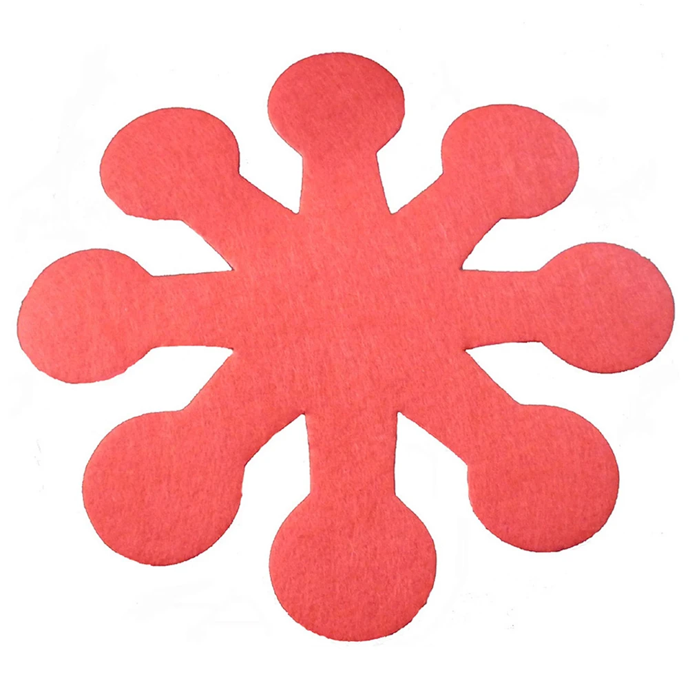 

8 Pcs Eight Petals Placemats Premium Cloth Anti Slip Heat Resistant Easter Table Decor Coasters Ideal for Cutlery Cups Tabletop