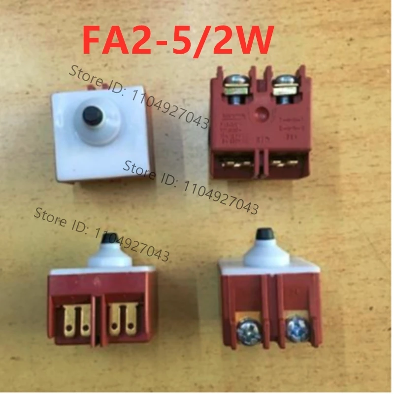 10pcs Angle Grinder FA2-5/2W 250V 5A 125VAC/10A Momentary DPST NO PushButton Switch for 6-100 GWS6/8-100 S1M-FF03-100A TWS66