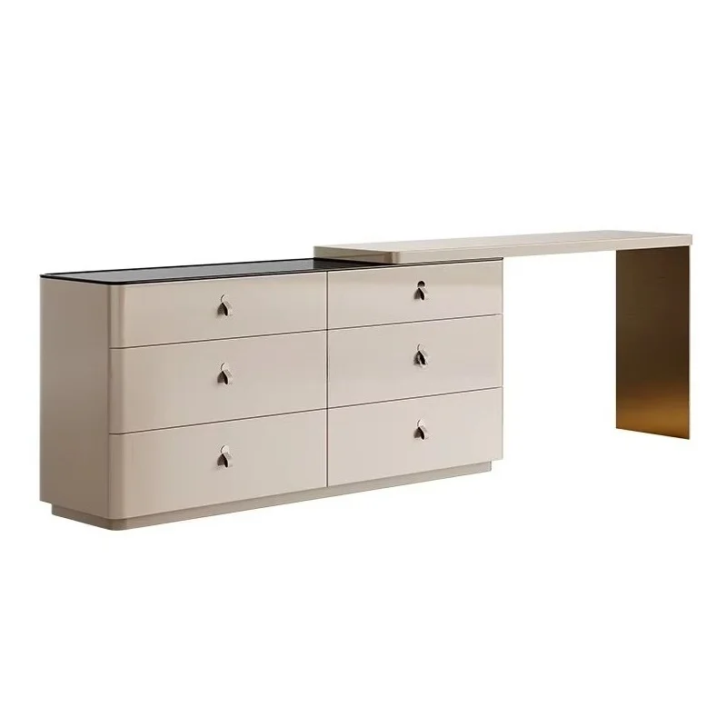 

Retro makeup dresser removable modern design solid wood frame bedroom dressing home hotel application storage function