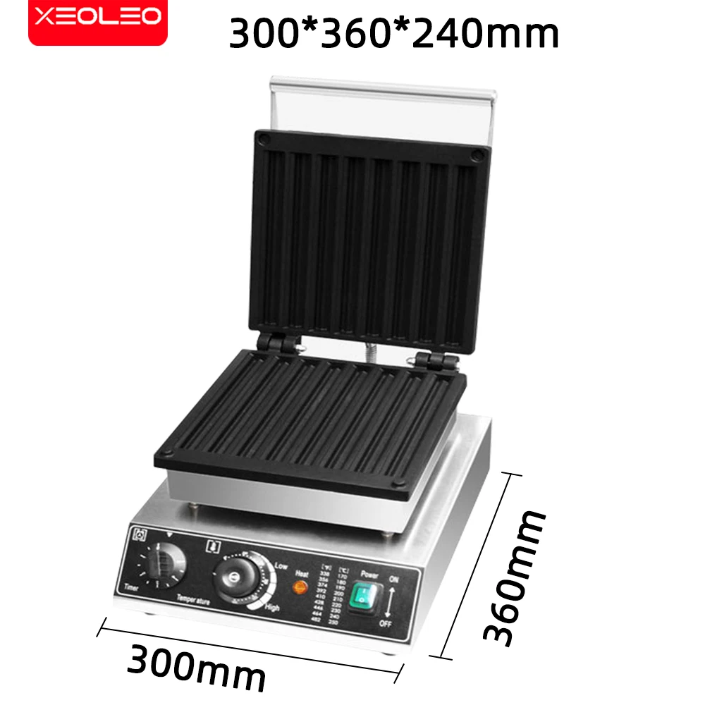 XEOLEO 1750W Commercial Churro Making Machine Electric Fritters Machine Churros Waffle Cone Machines Non-Stick Churros Baking