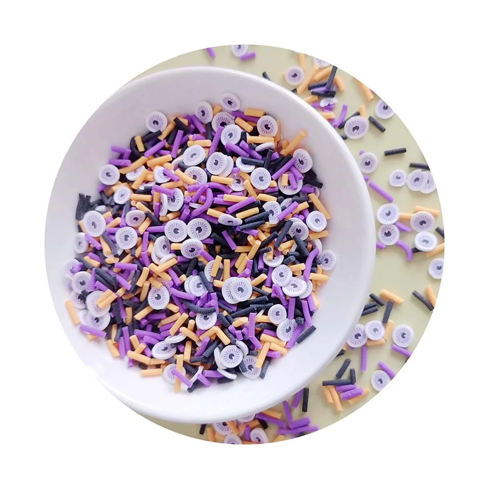Halloween Mixed Slice Polymer Clay Eyes Sprinkles for Crafts Making DIY Slime Filling Accessories