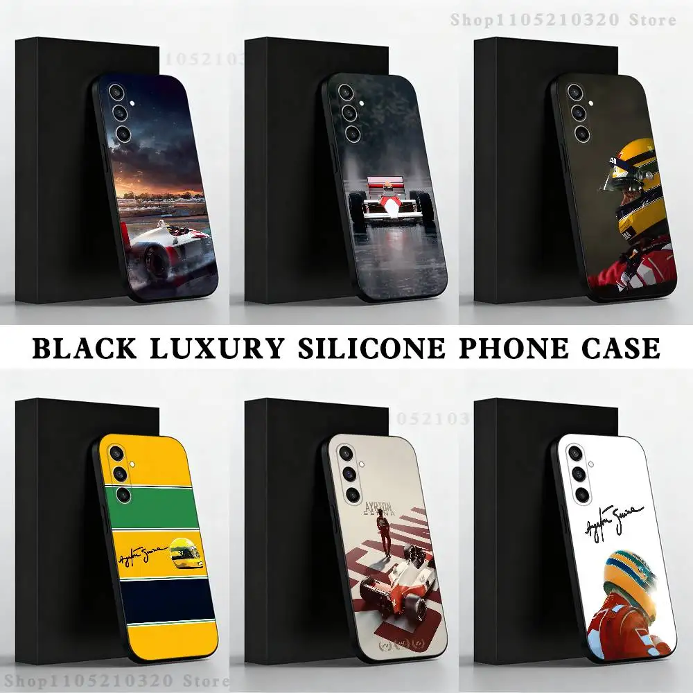 

A-Ayrton S-Senna Phone Case For Samsung S 25,24,23,22,30,21,10,9,Ultra,Plus,Lite,FE,4,5 G Black Soft Case
