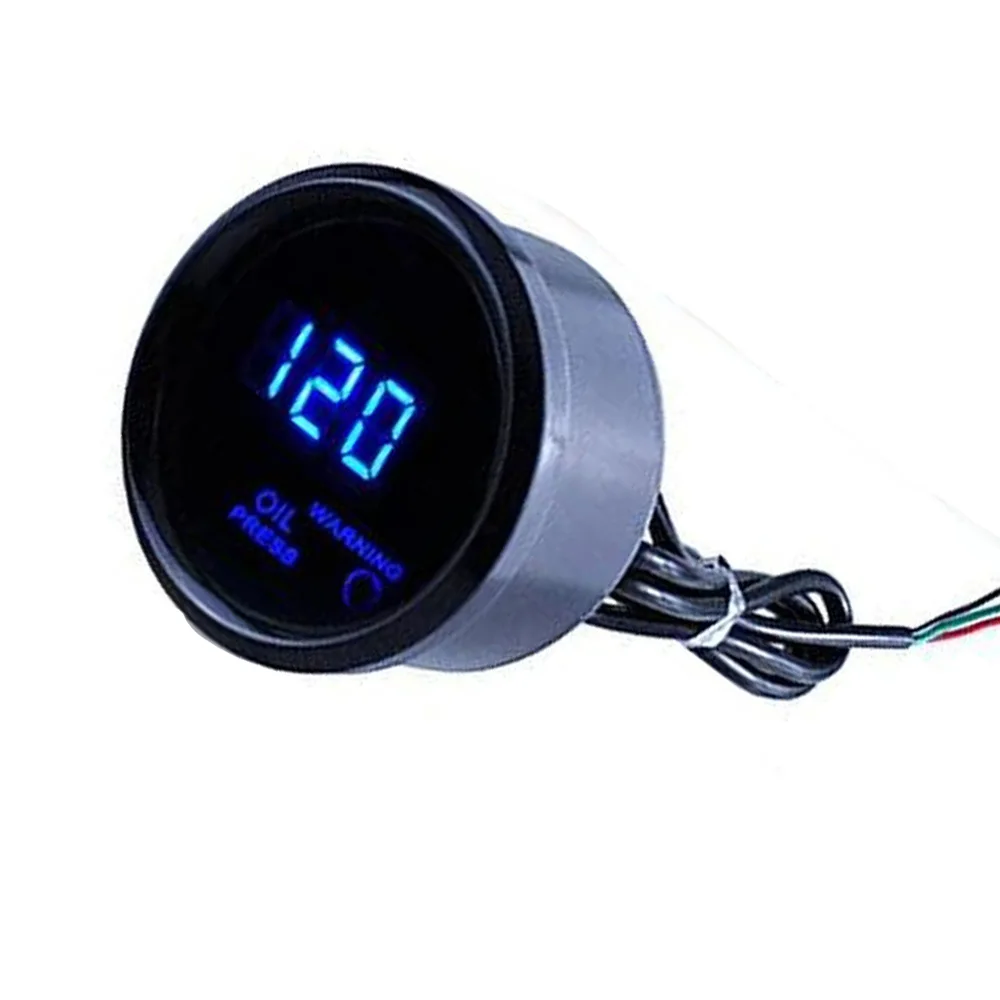 1Pcs Digital LED Voltage Gauge For Various Vehicle Models ABS Premium Material Blue / Red Light Color DC 12-24V Car Accessories