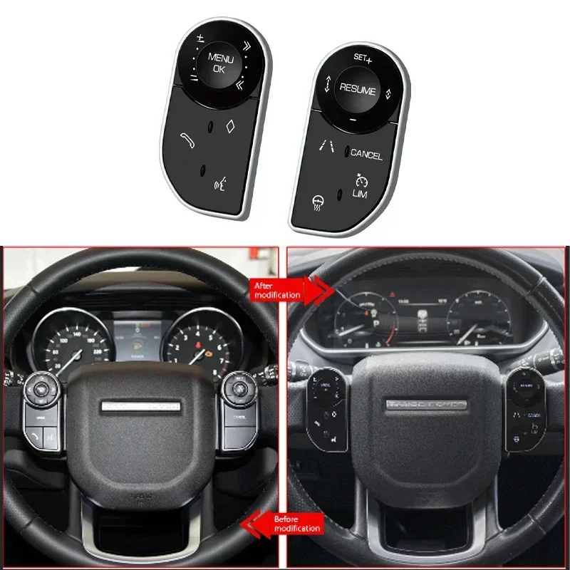 Car Steering Wheel Control Buttons for Range Rover Vogue L405 Sport L494 Disovery 5 Repalcement Buttons Control Keys New Upgrade