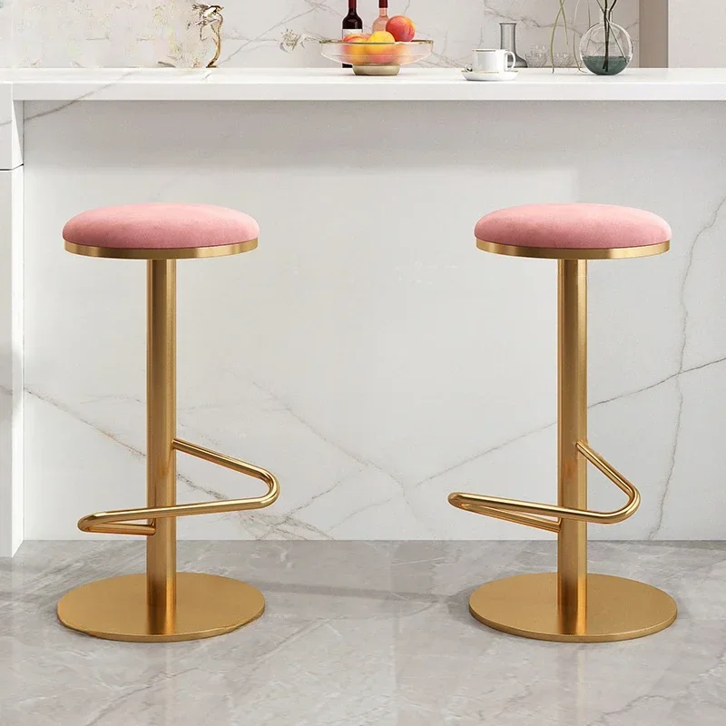 Beauty Salon Chair Kitchen Counter Stools Design Mid-century Chairs Height Barber Shop Bar Plastic Home Stool Leather Furniture