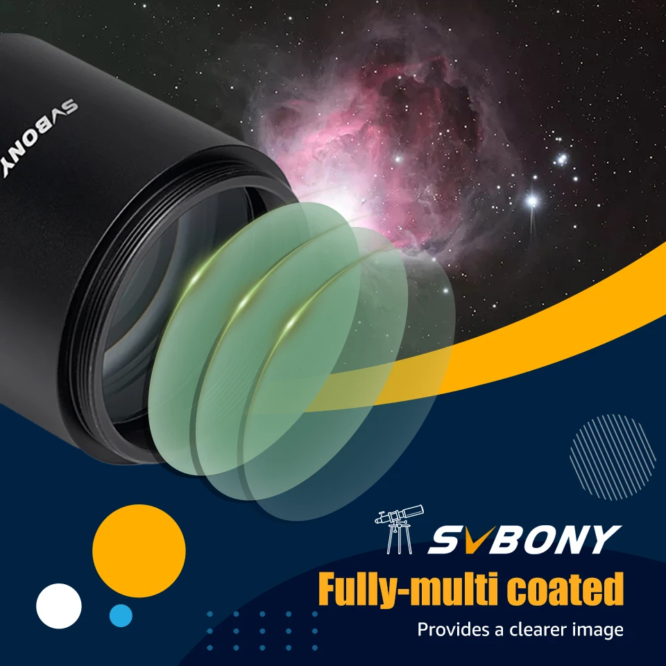 SVBONY SV209 Brennweitenreduzierer/Feldflachmacher 0,8x für SV550 122mm f/7 Triplet APO Refraktor Schwarz – Detail 6