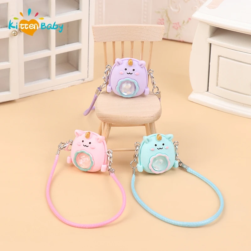 1/6 1/12 Dollhouse Cartoon Shoulder Bag Mini Cute Crossbody Bags Pet Carrier Bag For Doll House Miniature Decoration Accessories